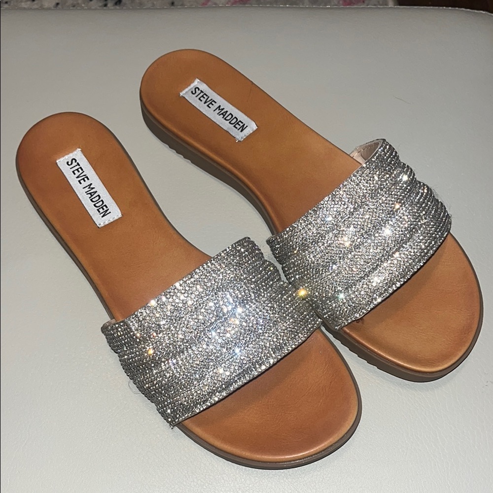 Steve Madden Rhinestone Women's Slide Sandals